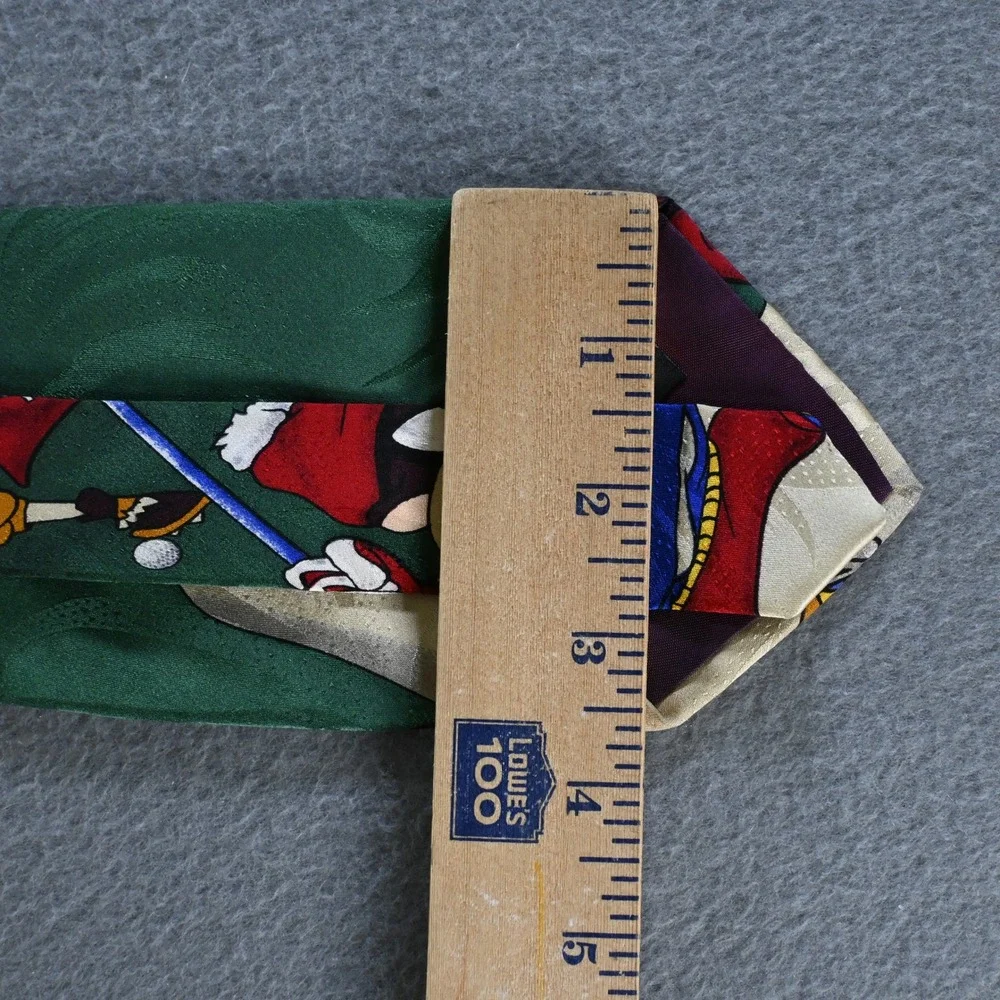 Looney Tunes Mens Vintage 1996 Golf Characters Silk‎ Tie OS Navy Green Multi